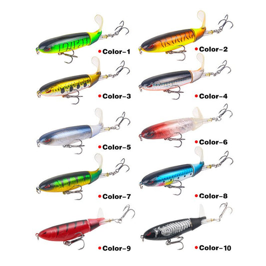 Fishing Lure Whopper Popper Artificial Bait Rotating Tail image 1