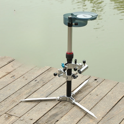 3-in-1 Wild Fishing Rod Holder Stand with Bait Plate