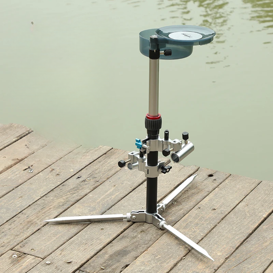 3-in-1 Wild Fishing Rod Holder Stand with Bait Plate