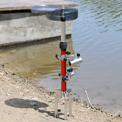 3-in-1 Wild Fishing Rod Holder Stand with Bait Plate