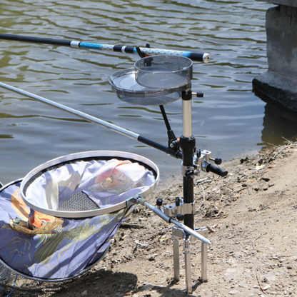 3-in-1 Wild Fishing Rod Holder Stand with Bait Plate