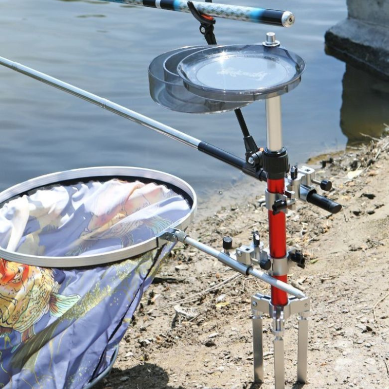 3-in-1 Wild Fishing Rod Holder Stand with Bait Plate