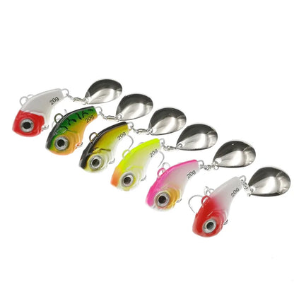 Rotating Metal Vibration Bait Spinner Spoon Fishing Lures