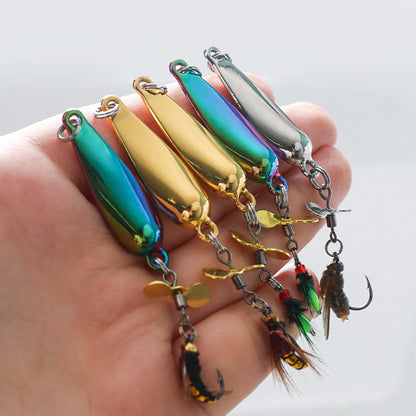 Spinnerbait Fishing Lure with Micro Fly Soft Bait