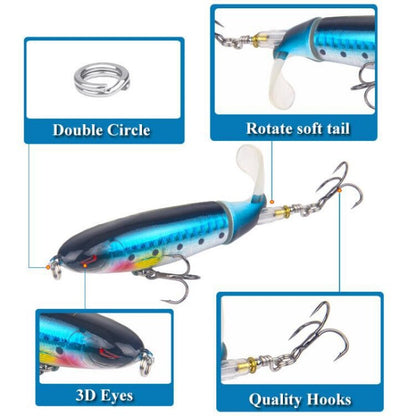 Fishing Lure Whopper Popper Artificial Bait Rotating Tail image 3