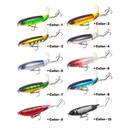 Fishing Lure Whopper Popper Artificial Bait Rotating Tail image 1