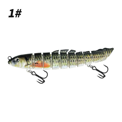RiverGlide 9-Joint Swimbait, Lifelike Loach Action Hard Lure