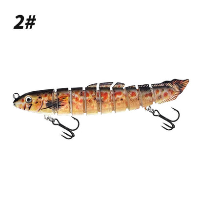 RiverGlide 9-Joint Swimbait, Lifelike Loach Action Hard Lure