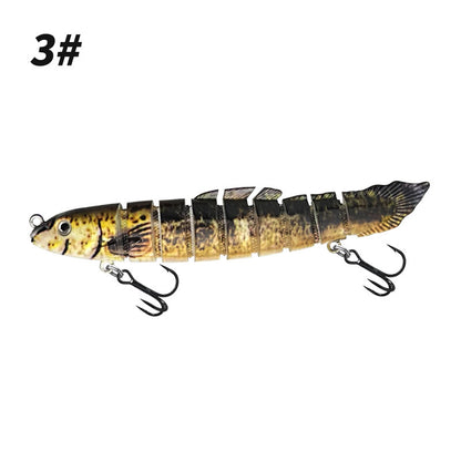 RiverGlide 9-Joint Swimbait, Lifelike Loach Action Hard Lure