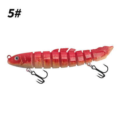 RiverGlide 9-Joint Swimbait, Lifelike Loach Action Hard Lure