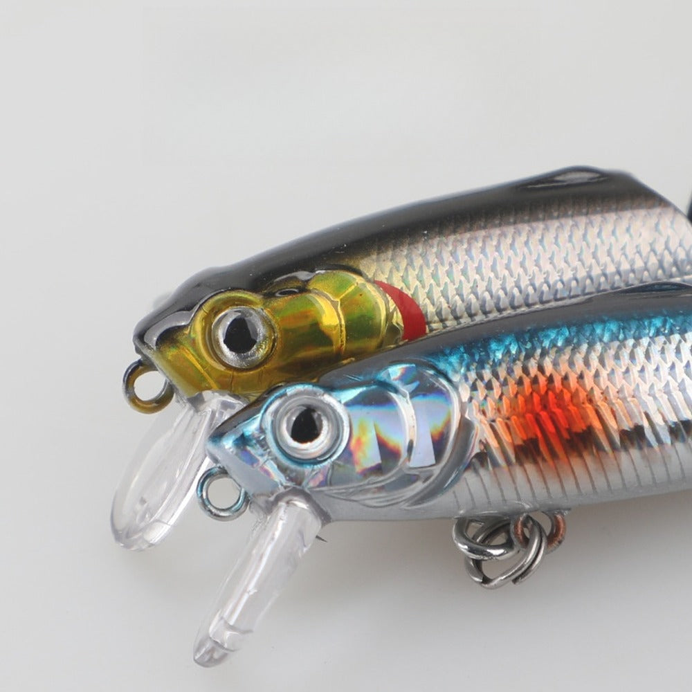 3D eyes and clear diving lip on the micro minnow