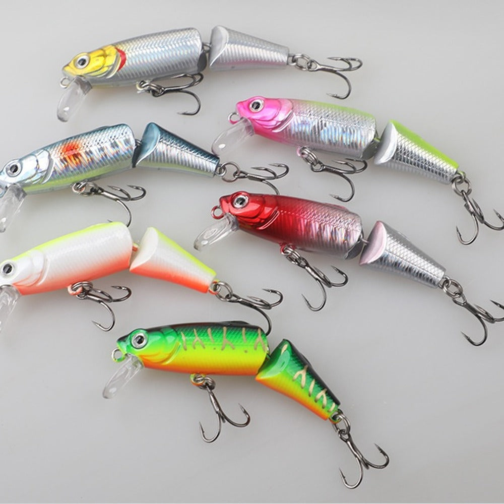 Jointed minnow lures in assorted colors