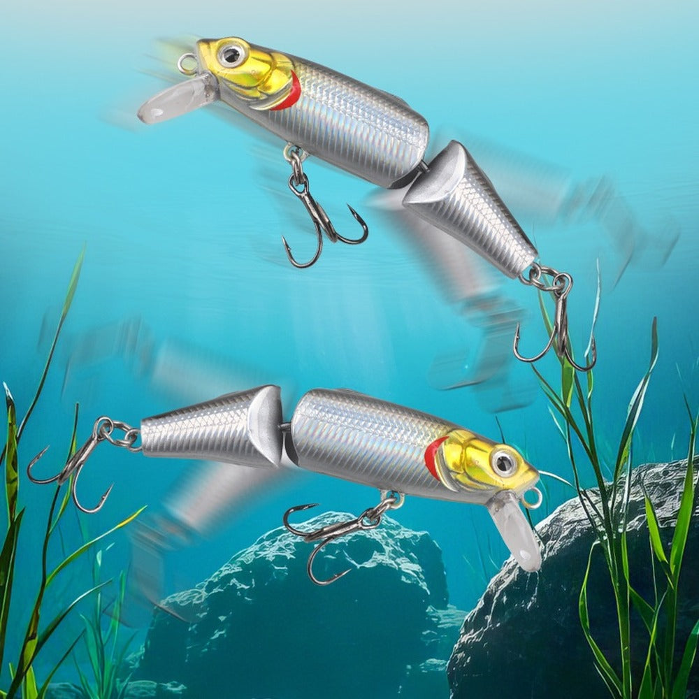 Jointed minnow lure swimming action