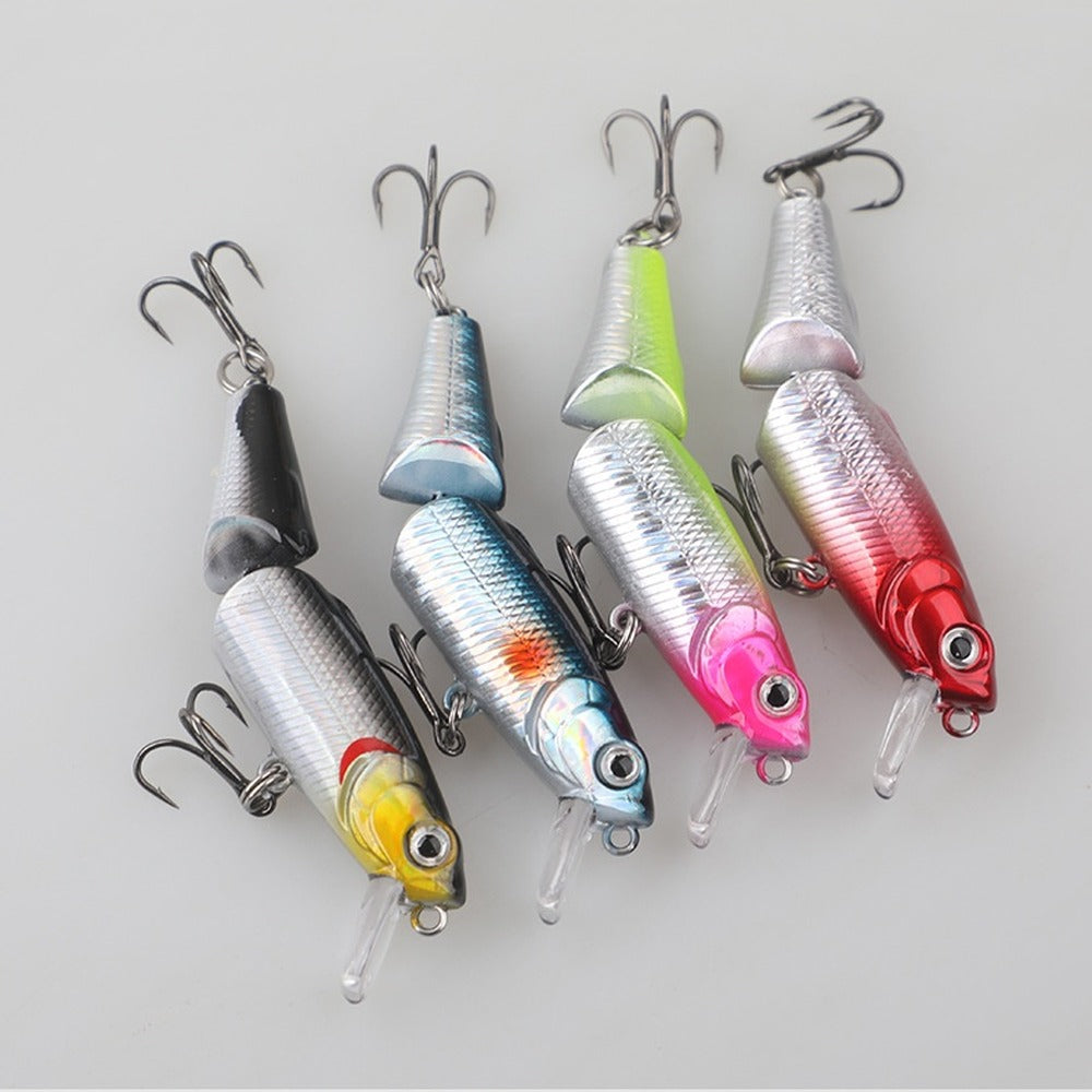 Micro jointed hard baits for bass and trout