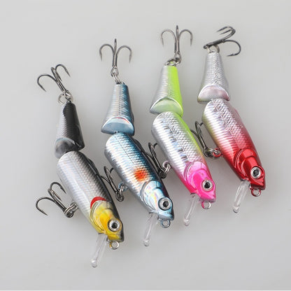 Micro jointed hard baits for bass and trout