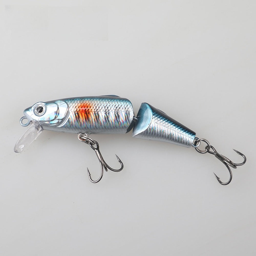 Blue Silver jointed minnow lure
