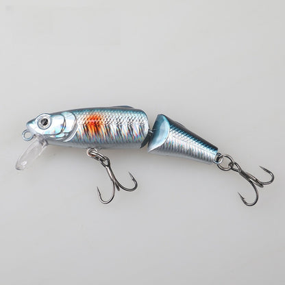 Blue Silver jointed minnow lure