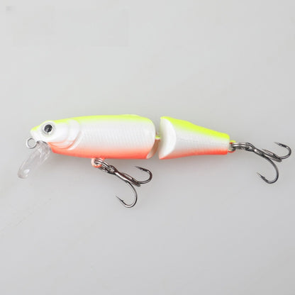 Chartreuse White jointed minnow lure