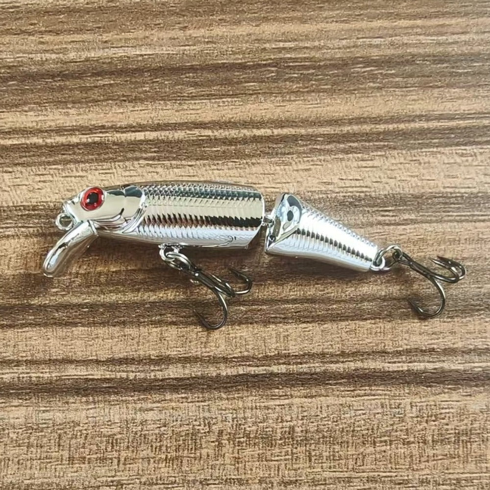 Chrome Silver jointed minnow lure