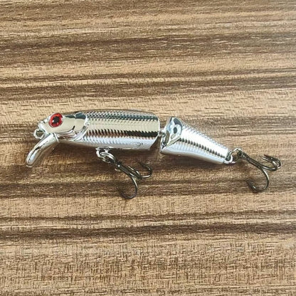 Chrome Silver jointed minnow lure