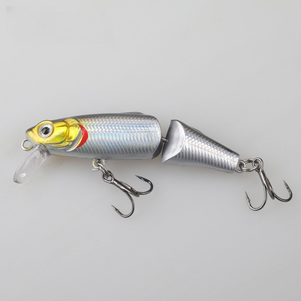 Gold Head Silver jointed minnow lure