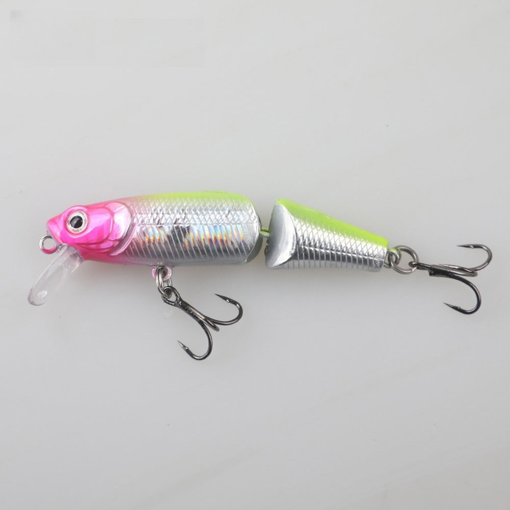 Pink Head jointed minnow lure