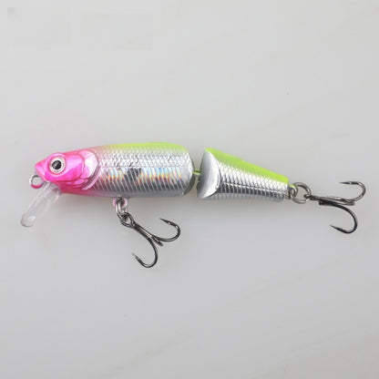 Pink Head jointed minnow lure
