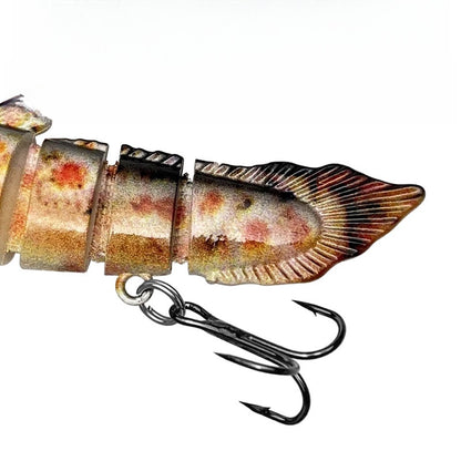 RiverGlide 9-Joint Swimbait, Lifelike Loach Action Hard Lure